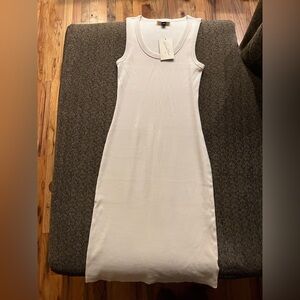 Universal Thread cream/ivory bodycon ribbed knit cotton dress size small NWT